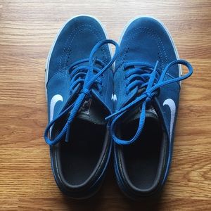 NIKE Stefan Janoski Blue Suede Slate Shoes